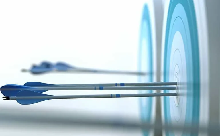 three blue arrows in target