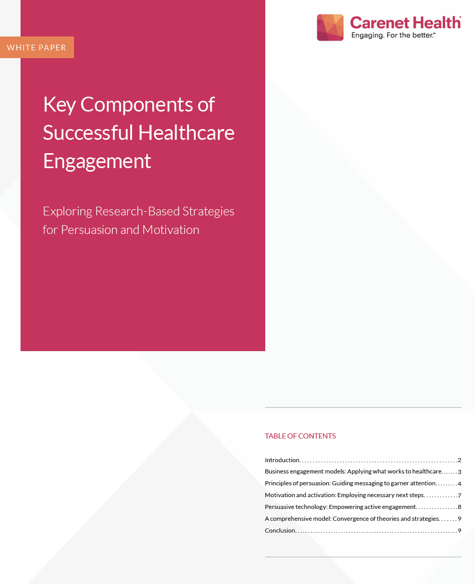 White Paper cover: Key Components of Successful Health Care Engagement