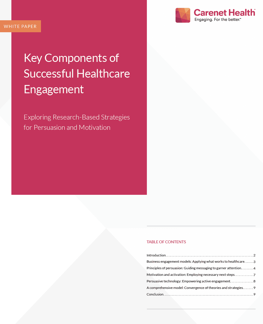 carenet white paper components successful healthcare engagement