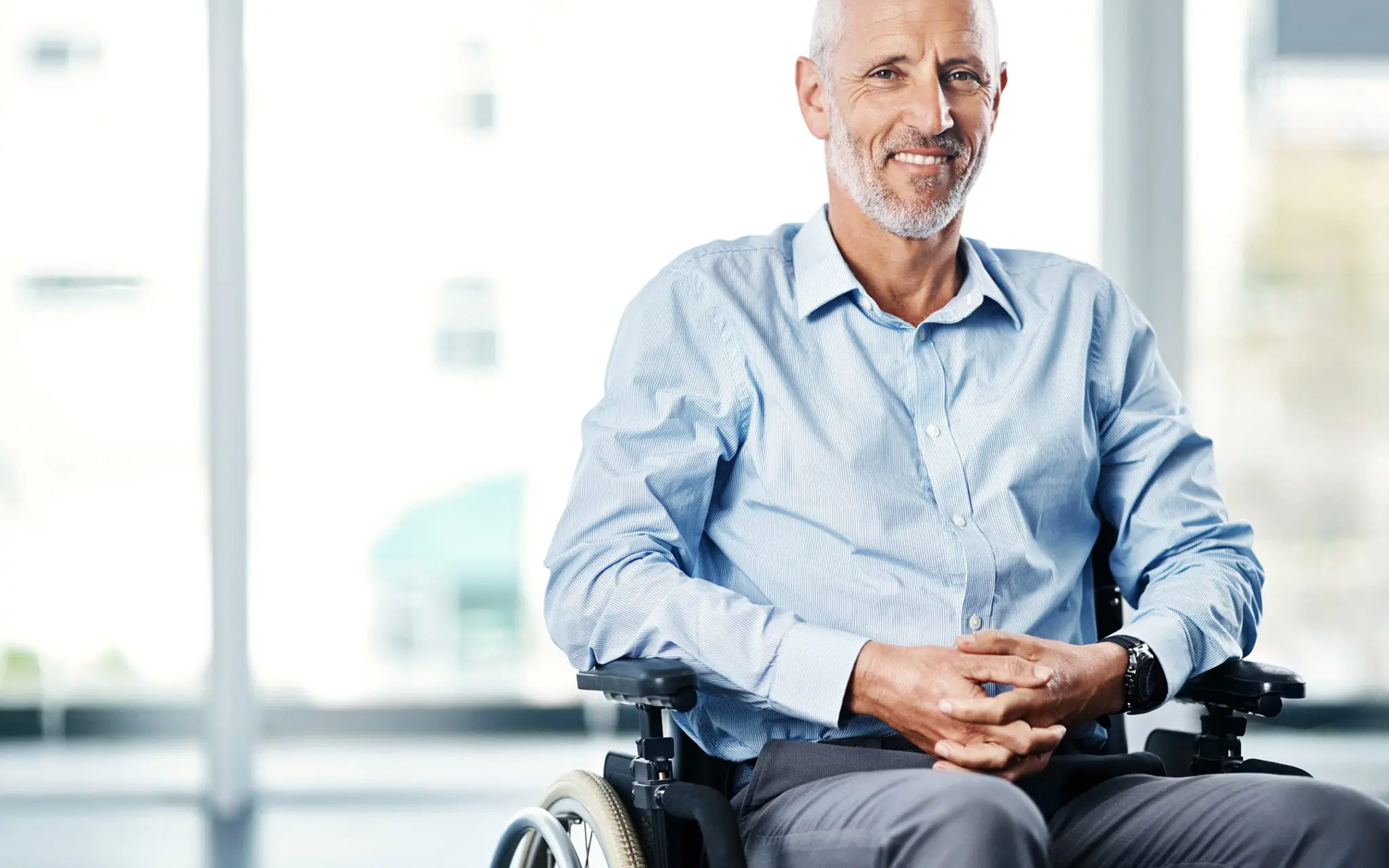 Man on wheelchair