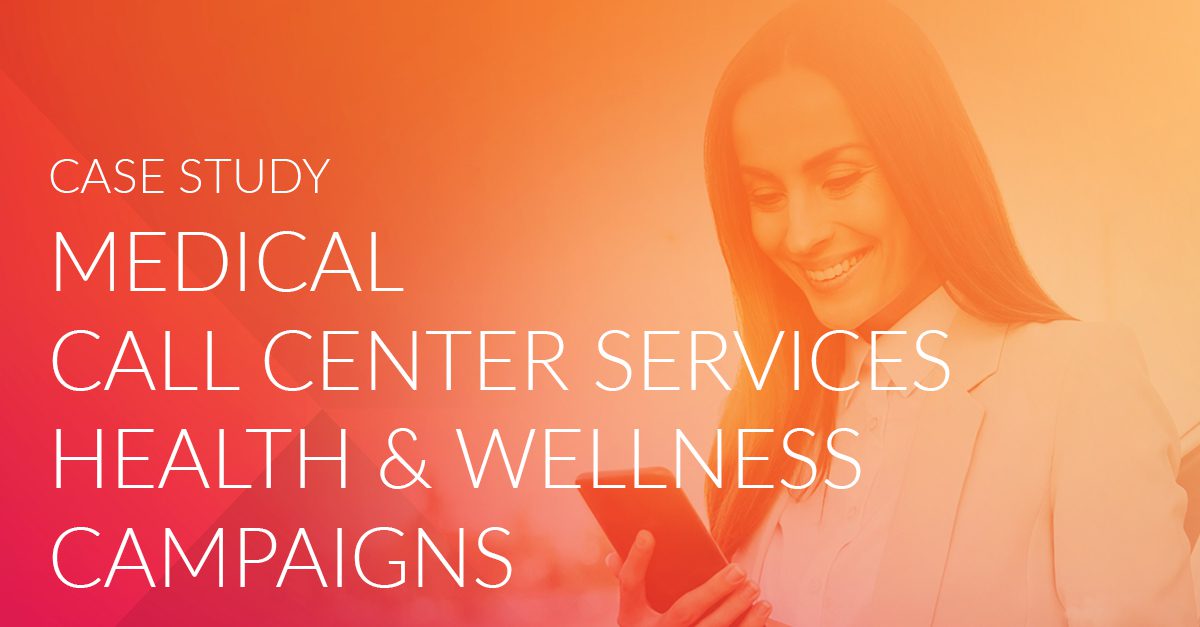 Call center services with live voice scheduling Call center services for healthcare