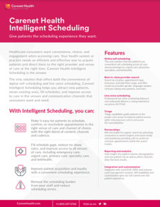 carenet intelligent scheduling