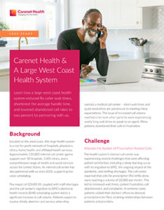carenet health and a large west coast health system