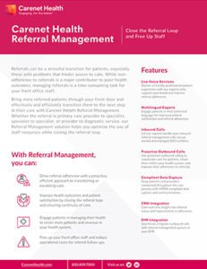 carenet referral management data sheet