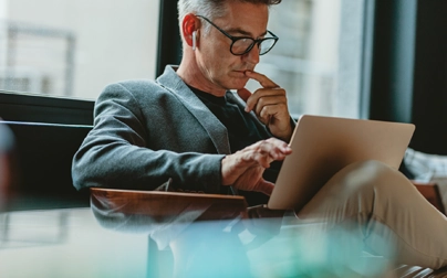 Guy reading a trend brief