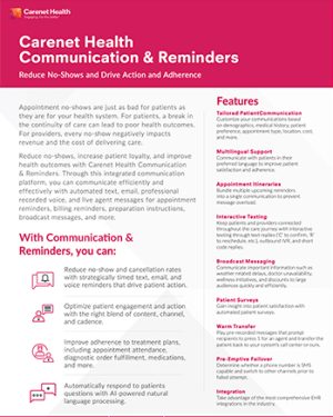 carenet health communication and reminders